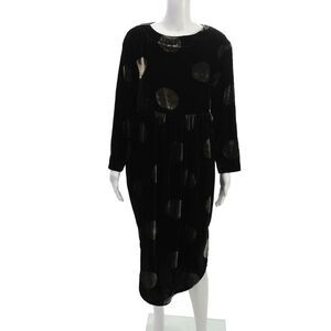 Bitte Kai Rand Women Shift Dress Black Polka Dot Viscose Long Sleeve Size XS